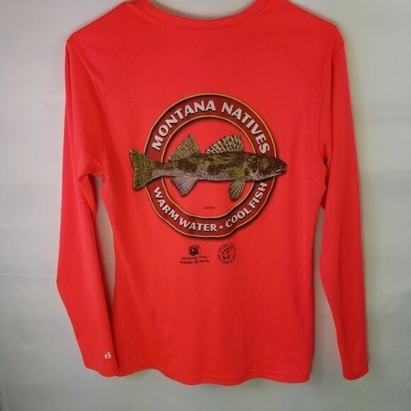 Badger Sports Long Sleeve Neon Pink Top. Size M - Picture 7 of 11